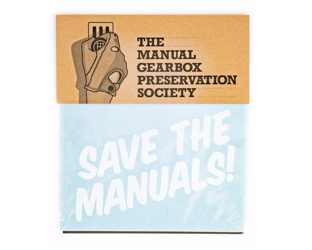 Save The Manuals! Vinyl Cut Decal